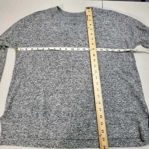 Lucky Brand Gray Space Dye Lightweight Sweater Sz S - Picture 11 of 12